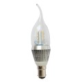 Flame TIp Dimmable B15 LED Candle Lights Small Bayonet 7W Clear Cover 360 Degree Lighting Chandelier Bulbs