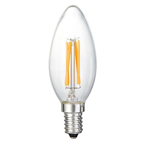 C35 6-Watt LED Filament Candelabra Bulb - Dimmable Torpedo Tip - Soft ...