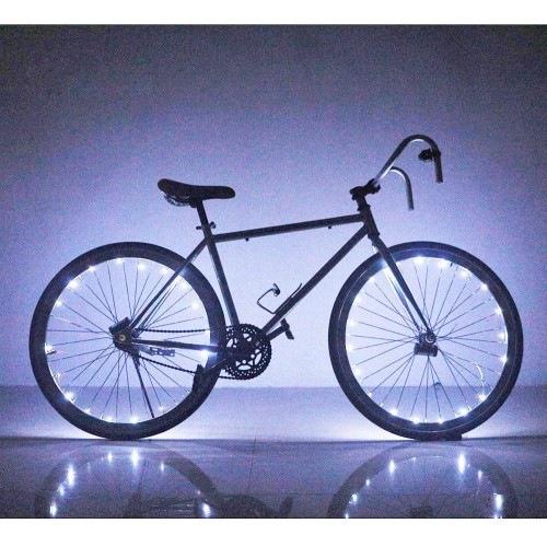 Super Bright 20-LED Bicycle Bike Rim Lights - Personalized LED Colorful ...